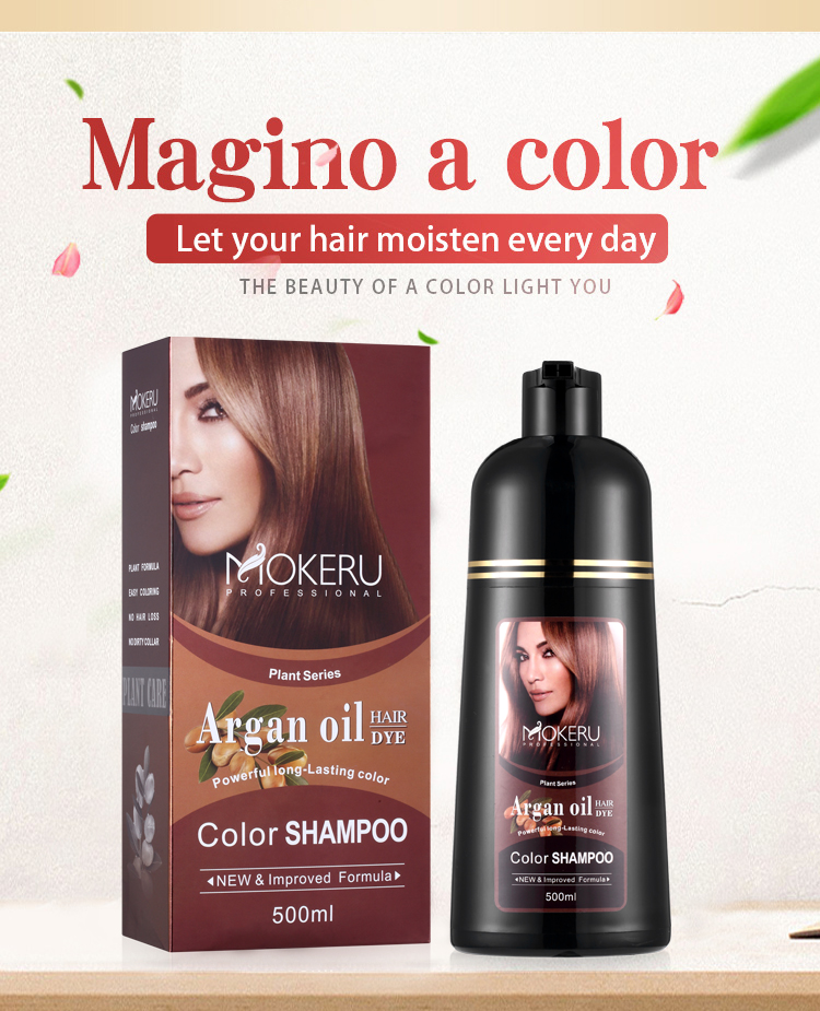 Mokeru argan oil hair color shampoo