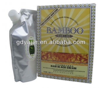 Permanent 100% cover grey hair herbal black color cream black oil natural plant oil ammonia free