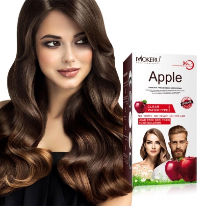 MOKERU OEM ODM Apple extract hair color cream ammonia-Free for home use easily hair dye product