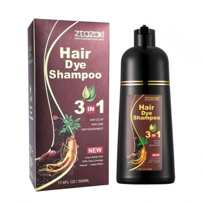 Ztazaki 500ml 3 in 1 hair color cream ammonia-free no side effects hair care herbal ingredient hair dye cream