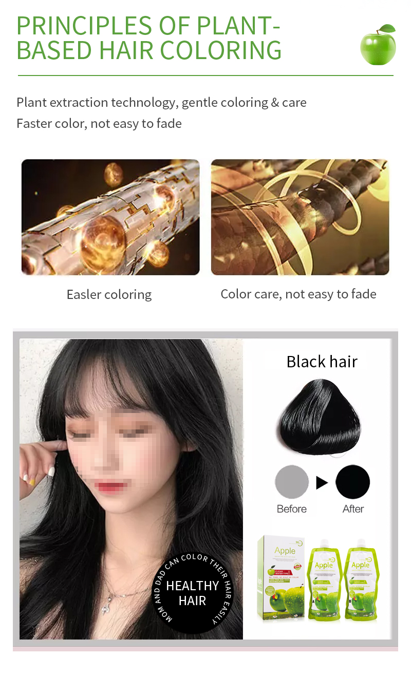 apple quick black hair dye