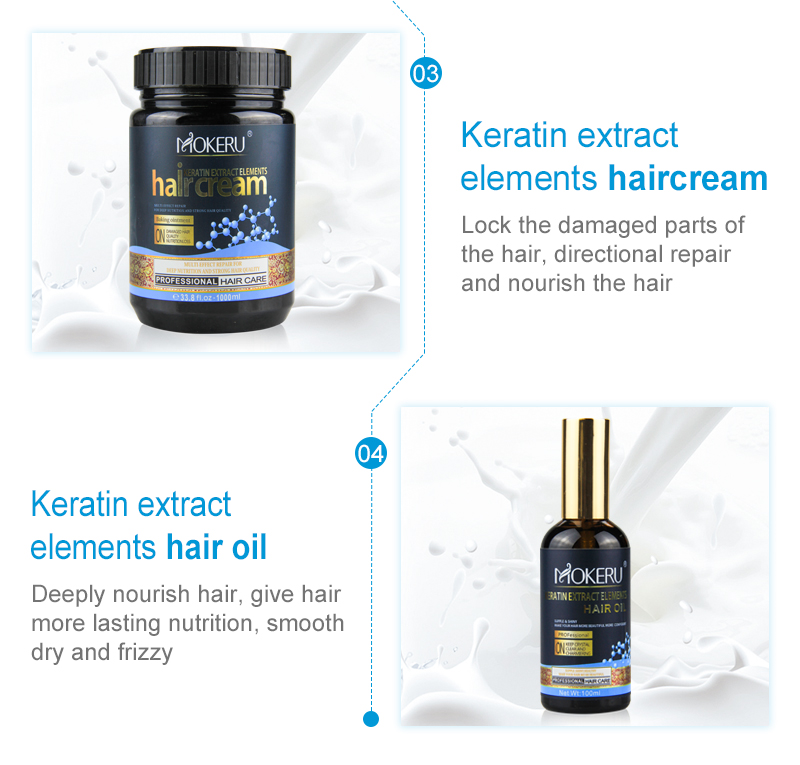 Keratin extract elements conditioner