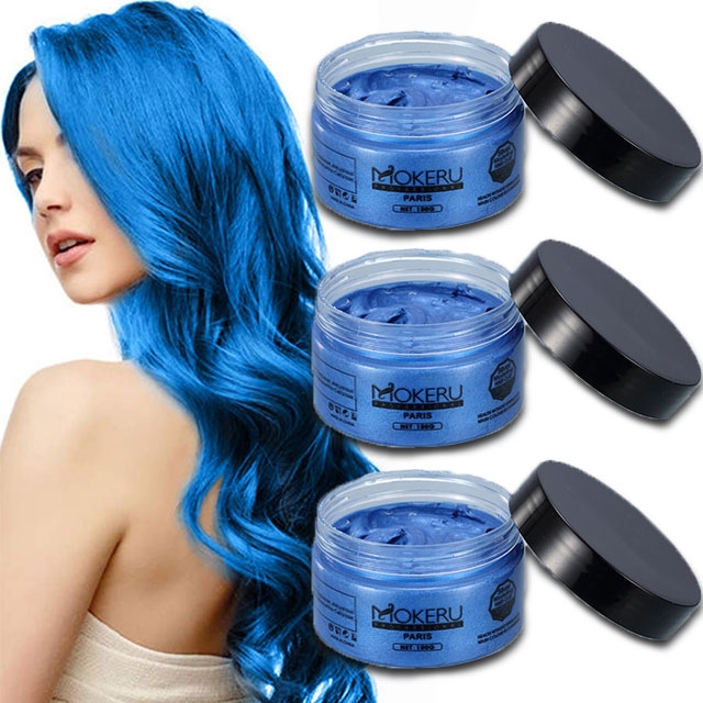 Hair color wax mokeru