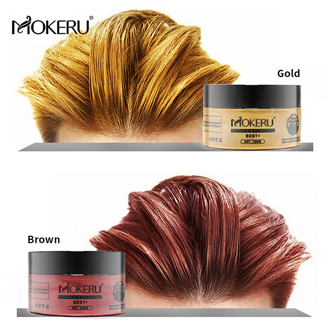 Hair color wax mokeru