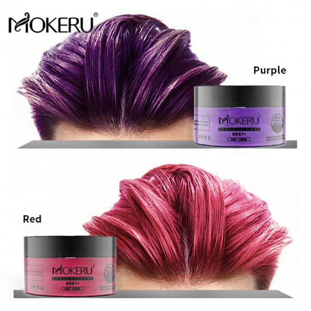 Hair color wax mokeru